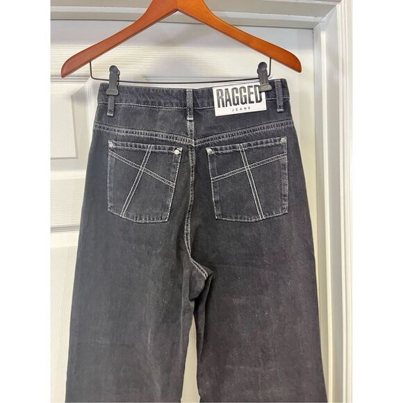 The Ragged Priest Dollz Kill Rubic Charcoal Distressed Square Baggy Jeans sz 30 - Picture 10 of 12